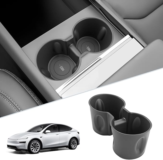 SKTU for 2025 2026 Tesla Model Y Cup Holder for 2025 2026 Tesla Model Y Central Control Cup Holder Tesla Model Y 2025 2026 Accessories Rubber Cup Pad 2025 2026 Model Y Non-Slip Pad