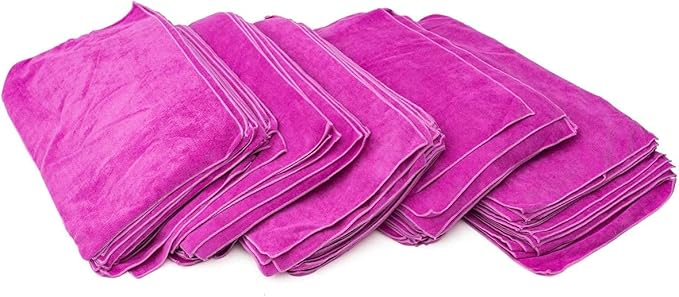 The Rag Company - Car Wash Towel - Professional Microfiber Auto Detailing and Drying Towels, Lint-Free, Streak-Free, Great for General Cleaning, 320gsm, 16in x 27in, Lavender (Wholesale Case of 125)