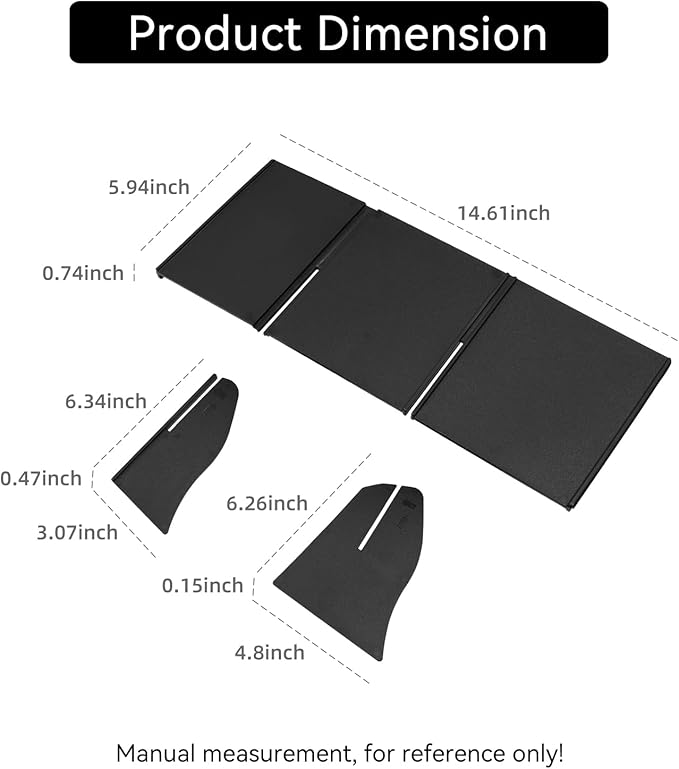 LUCKEASY Glove Box Divider for Hyundai Santa Fe 2026 2025 2024 Organizer Divider for Santa Fe Accessories ABS All-Weather Waterproof Black