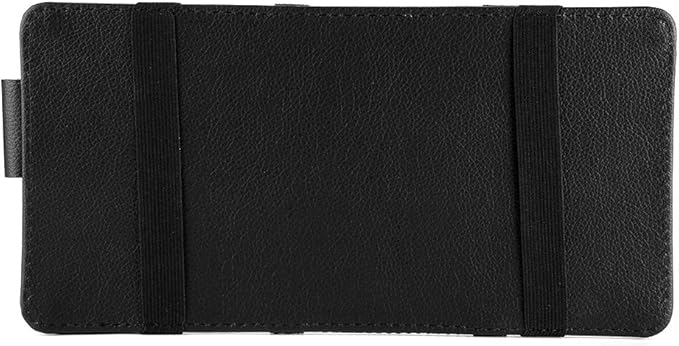 Aramox Car Backseat Organizer, Universal Multifunctional Premium PU Leather Car Sun Visor Storage Bags for CD,Sunglass,Card Organizer Holder
