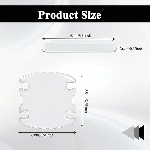 12PCS Car Door Handle Scratch Protector, Door Handle Protectors for Vehicles, Car Transparent Anti-Scratches Protection Film, Universal Waterproof Auto Accessories Fit for Most Cars (12PCS)