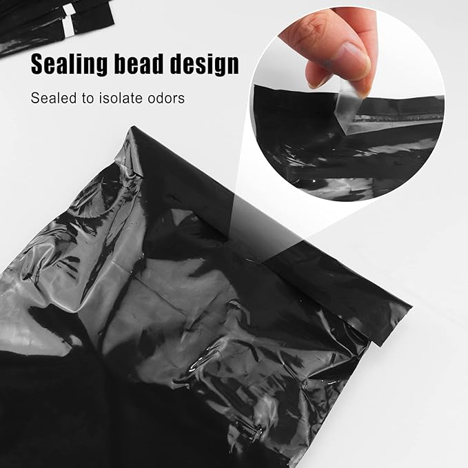 Car Trash Bags Disposable, 50 Pack Car Garbage Bag, Self Adhesive Vomit Bags, Trash Bag Automobiles for Cars, Kitchens, Bedrooms, Offices, During Travel and Camping (9.8 * 12.2 Inches)