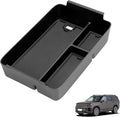 LUCKEASY Armrest Box Storage Box Compatible with Hyundai Santa Fe 2024 2025 2026 ABS Armrest Box Storage Tray and PVC Mats Black ABS for Santa Fe Accessories Black