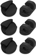 Scosche CMAA2R-6PKRP 6 Pack Adhesive Cable Management Clip Kit in Two Styles, Cord Organizer, Wire Holder for Desk, Nightstand, Phone Charger, Computer, Home, Office, Car, Black