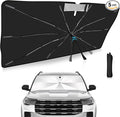 2025 Upgrade Windshield Sun Shade Umbrella Custom Fit for Ford Explorer 2022-2025 Foldable UV Protection Car Cover, Emergency Rain Shield & Dashboard Protector - Durable Auto Accessory