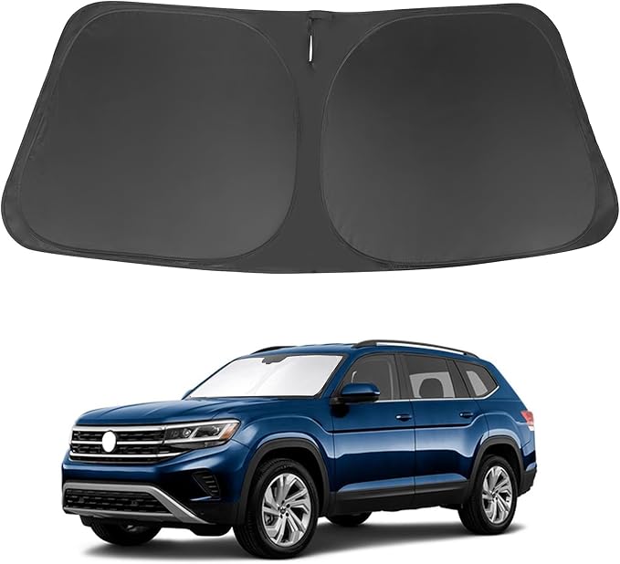 Windshield Sun Shade for 2018-2024 2025 Volkswagen Atlas VW Atlas Cross Sport Accessories Front Window Sunshade Shield Keep Your Car Interior Cooler
