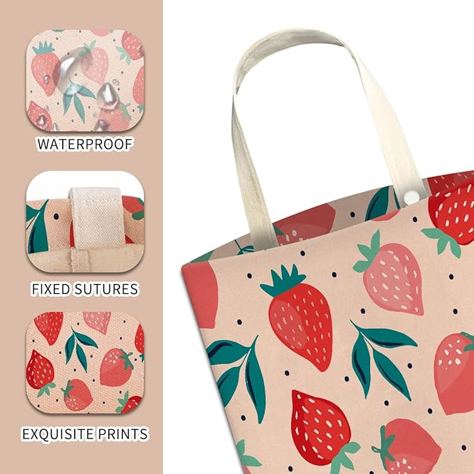 ABUIFDK Car Trash Can, Cute Hanging Organizer and Storage Bag, Trash Bin for Vehicle, Travelling, Camping - Pink Strawberry