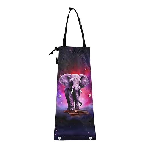 ALAZA Hanging Car Trash Bags Garbage Bag Trash Can for Back Seat Small Elephant 1 Washable Storage Bag Retractable 2 Pack