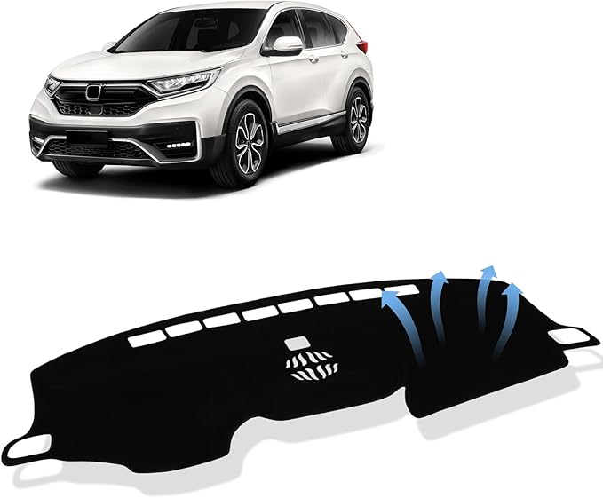 Dash Cover Compatible with Honda CRV CR-V 2017-2022 Full Set, Dashboard Cover Mat and Center Console Cover Pad, Custom Fit Sunshield Protector Interior Car Accessories