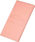HARFINGTON Car Registration and Insurance Holder 9.65" x 4.92" PU Leather Vehicle Glove Box Organizer Storage Accessories Men Women Car ID Holder for License ID Cards Bank Cards, Pink