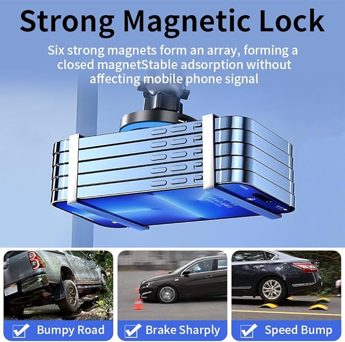 Car Magnetic Phone Mount for Hyundai Palisade 2020 2021 2022 2023 2024 2025 Auto Interior Accessories Best Cellphone Holder Fast 15W Wireless Charger Cell Phones Charging Screen Stand Accessory