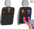 LILTOM Car Back Seat Protector with Organizer, 19"x27" XL Kick Mats, Waterproof, 3 Pockets, 2-Pack