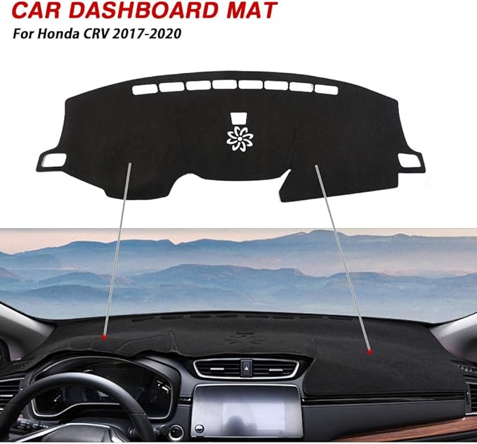 Cartist Suede Dash Mat Cover for Honda CR-V CRV 2017-2022 Dash Cover Nonslip Dashboard Mat Protector Sunshade No Glare