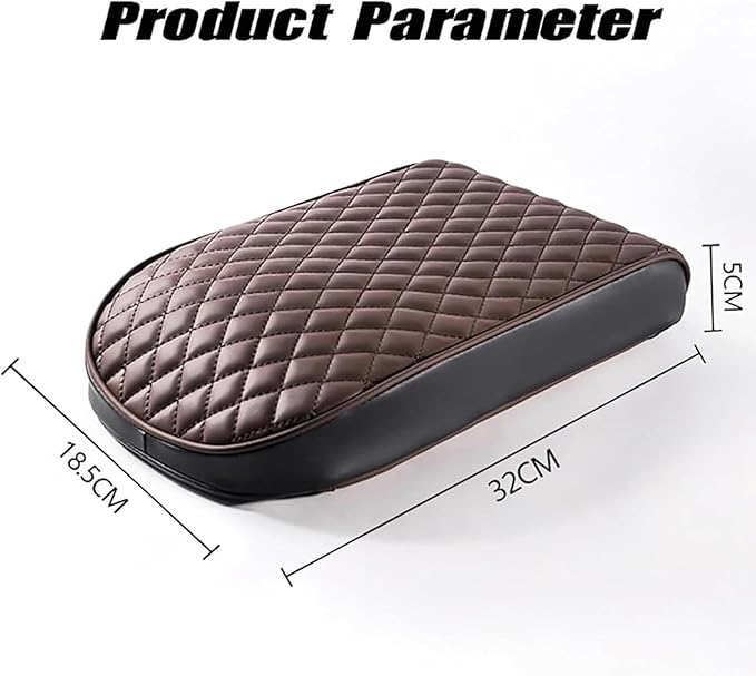Car Center Console Cover for Toyota 4Runner 2010-2024, Universal Leather Armrest Cushion Anti-Slip Comfort Protection Arm Rest Storage Box Mat Pads Interior Accessories,Red