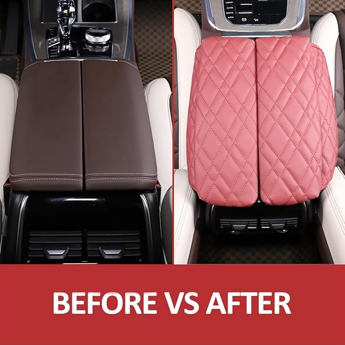 Car Center Console Pad for BMW X5 G05 X6 G06 X7 G07 2019-2023 Car Armrest Cover Leather Cushion Waterproof Car Armrest Seat Box Protector Accessories (Style C)
