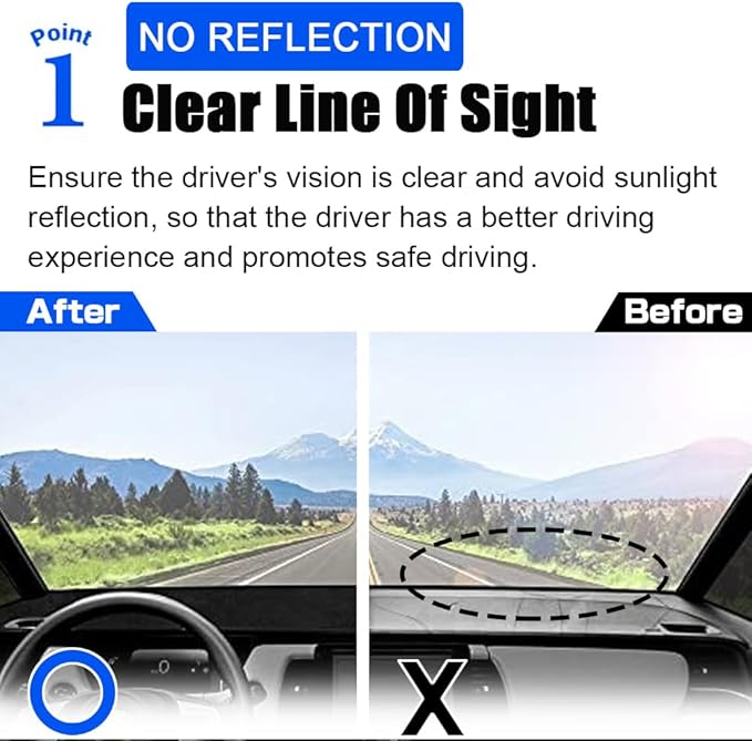 XITER Polyester Dashboard Cover Mat Carpet Dash Nonslip Sun Shade Mat Compatible for Honda Prologue 2024 2025 2026.