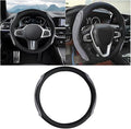 15 Inch Car Leather Steering Wheel Cover, Automotive Accessories Elastic Breathable Anti-Slip Soft Wheel Protector Fits Men and Women, Suitable for SUVs, Trucks, Vehicles and RVs (Gray-1)