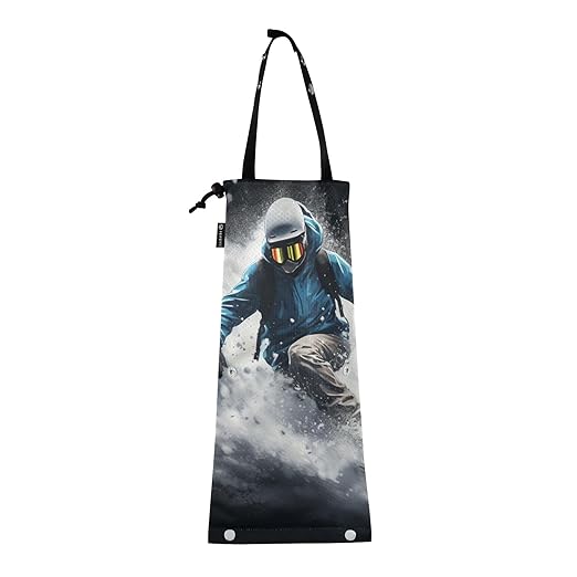 ALAZA Hanging Car Trash Bags Garbage Bag Trash Can for Back Seat Small Snowboarding 1 Washable Storage Bag Retractable 2 Pack