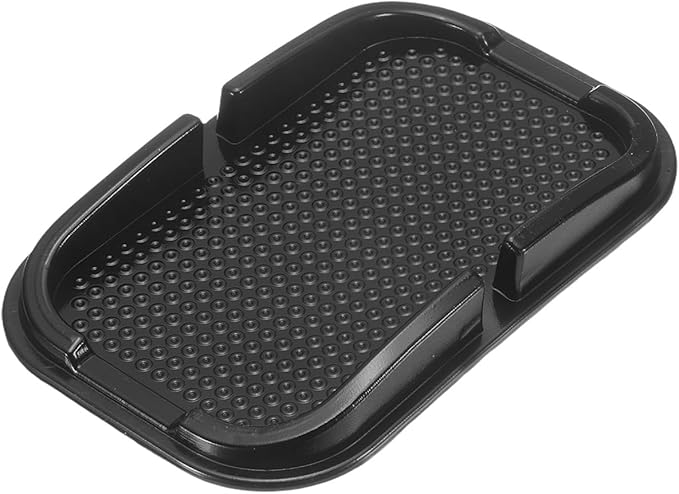 HARFINGTON Car Dashboard Anti-Slip Mat 6" x 4" Universal Sticky Dash Pad Washable Reusable Car Non-Slip Mats for Phone Keys Sunglasses Electronic Devices, Black