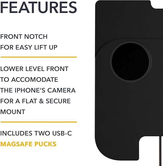 TWRAPS Dual Wireless Phone Charger for Lucid Air 2021-2026, Compatible with MagSafe iPhone 17 16 15 14 - Magnetic Phone Mount Charging Pad, Center Console Accessories