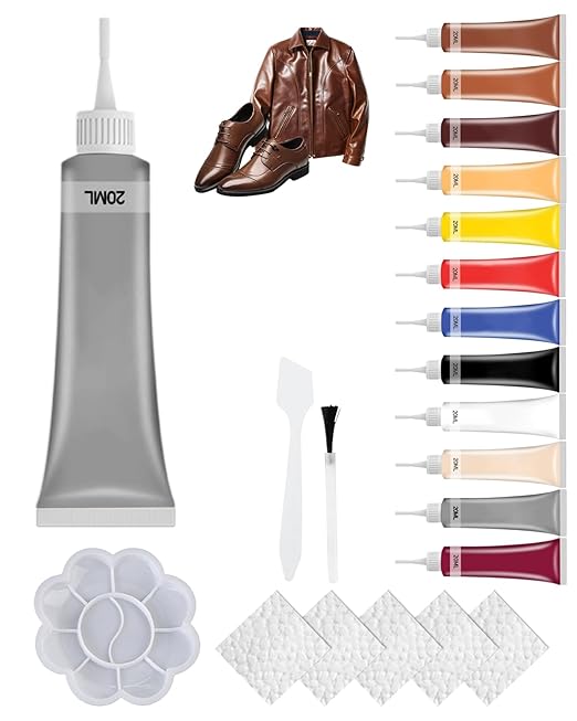 2026 New Advanced Leather Repair Gel, Leather Repair Kit for Car Seat Vinyl Repair Kit, Professional Leather Repair Coloured Cream Gel, Multifunctional Couch and Jacket Repair Kit (Grey)