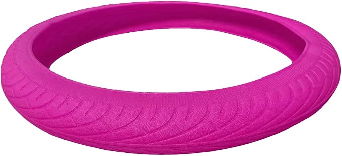 Universal Pink Steering Wheel Cover：13.5 to 15 Inches Stretchable Silicone Anti Skid Steering Wheel Protector Fit for Most Car Models Including Round D Shape or Special Shape
