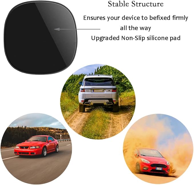 Staont Car Phone Holder, Anti-Slip Silicone Dashboard Car Pad Compatible with iPhone, Samsung, Android Smart Phones, GPS, KGs3 and More