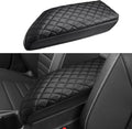INTGET Car Center Console Armrest Cover for VW Volkswagen Jetta Accessories 2019 2020 2021 2022 2023&Jetta GLI 2019-2023 Middle Arm Rest Seat Box Cover Elbow Cushion Pad (Black with Cushion, 2019+)