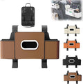 pupken Car Organizers and Storage Box, Car Organizers and Storage Box Behind Set, 4 in 1 Multifunctional Cars Organizer and Storage Back Seat for Hold Phone, Drinks, Handbag, Universal Fit (Brown*1)