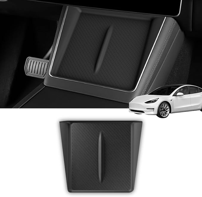 Wireless Charging Pad for 2025-2026 Tesla Model Y Juniper, Ultra-Thin Model Y Juniper Protective Silicone Mat Cover Accessories (Black)
