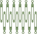 12Pcs Reusable Green Silicone Cord Ties, for Office, Home, Kitchen, School Organization of Electrical Cords, up to 20mm Diameter, 10kg Tensile Strength