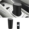 Car Trash Can with Lid, Mini Leakproof Cup Holder Vehicle Garbage Bin with 15PCS Rubbish Bags, Automotive Front Back Seat Dustbin Organizer, Universal for SUV Sedan Truck (Black)