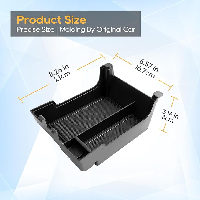 for 2025 Ford Edge Center Console Organizer Tray for 2021-2025 SE/SEL/ST-Line/Titanium/ST Middle Console Storage Insert Tray Arm Rest Organizer for 2025 Ford Edge Accessories Black