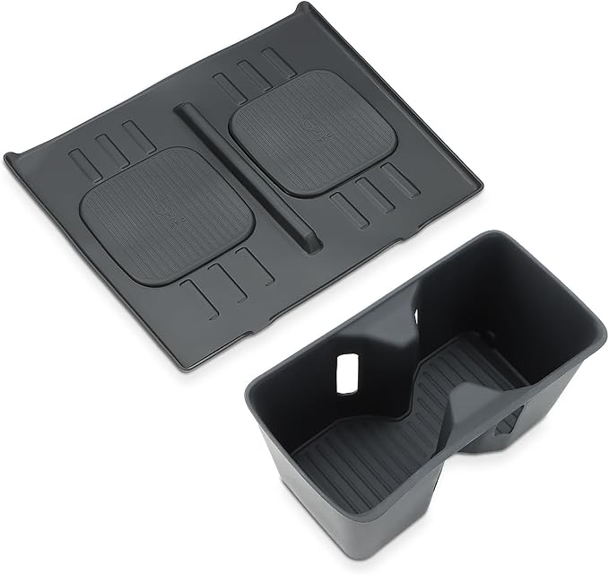 auovo Center Console Wireless Charging Mat Compatible with Hyundai Santa Fe Accessories 2026 2025 2024 Car Cup Holder Insert & Wireless Charging for 2026 Santa Fe Silicone Non-Slip Protective Mat Pad