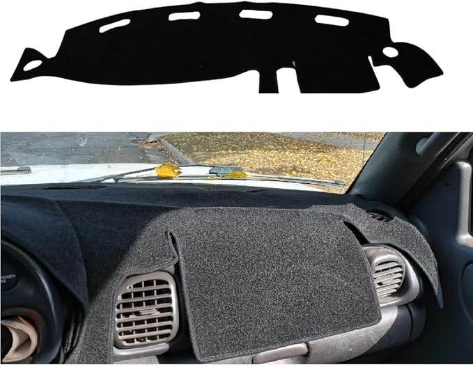 KEDAKEJI Dash Cover Dashboard Mat Carpet Compatible with 1998 1999 2000 2001 Dodge Ram 1500 2500 3500(Black)