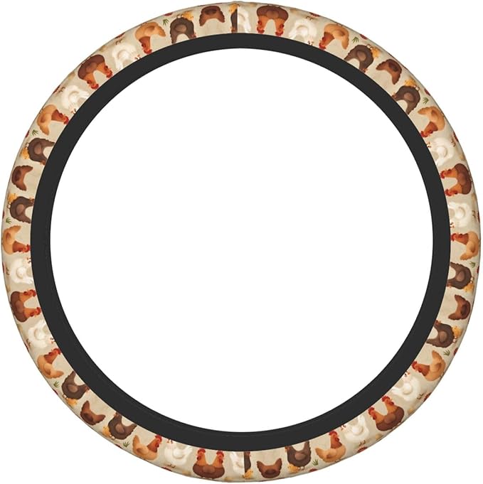Neoprene Steering Wheel Cover Chicken Car Steering Wheel Cover Universal Fit for Most Cars