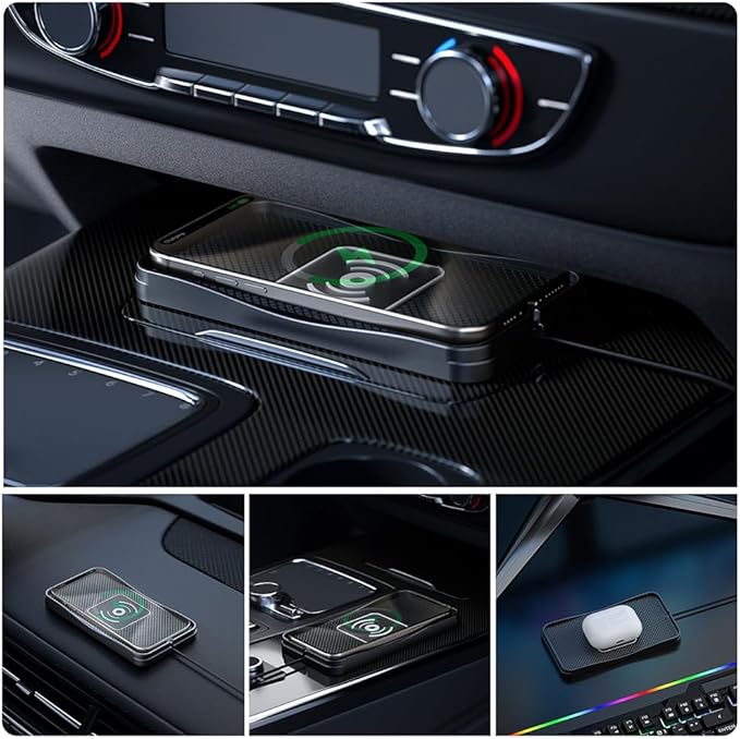 Wireless Car Charger Pad for Chevrolet Traverse 2009-2026, Type-C/USB 20W Car Wireless Charger Non-Slip Phone Charging Pad Car Accessories,B 30cm Cable USB Plug