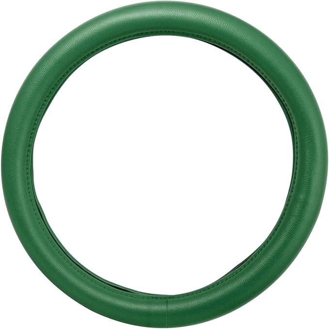 GG Grand General 54076 18 inches Deluxe Steering Wheel Cover Full Green with Green Stitching
