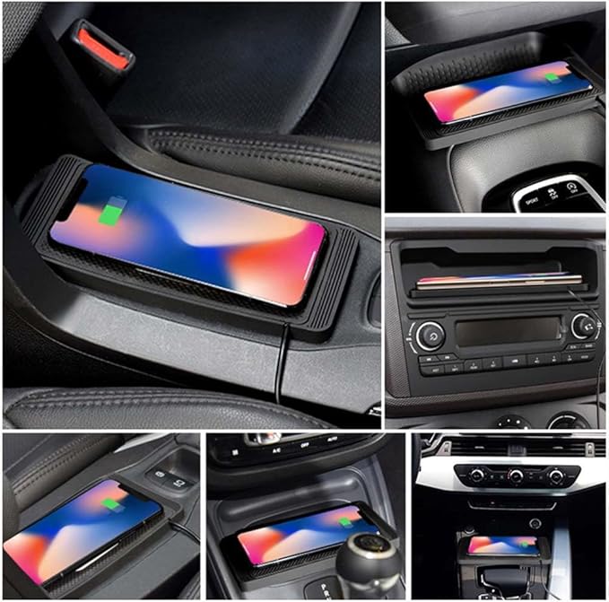 Wireless Car Charger Pad for Ford Explorer 2000-2026, Type-C/USB 15W Car Wireless Charger Non-Slip Cordless Charging Mat Car Accessories, B-30cm Type-C Interface