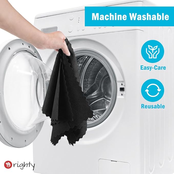 Orighty Black Microfiber Cleaning Cloth, 24 Pack Highly Absorbent Cleaning Rags, Microfiber Towels for Cars, Household Cleaning Supplies, Reusable Lint Free Cloths for House, Kitchen, 12 x12 inch