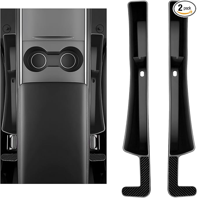 2PCS Car Seat Gap Filler, Automotive Seat Organizer Fill The Gap Between Seat and Console, Universal Car Gap Seat Storage for Phone Wallets and Keys, Car Accessories (Black)
