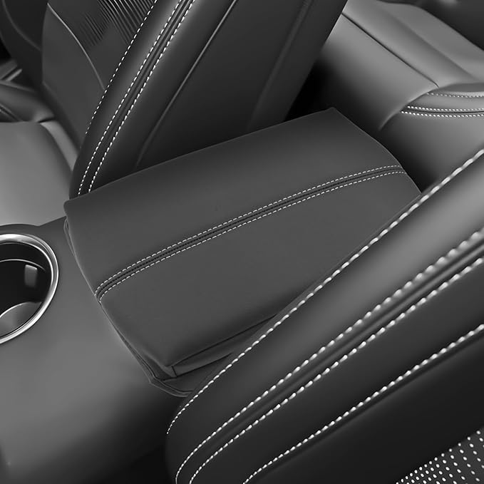 SKTU for 2024 2025 2026 Ford Mustang Accessories Center Console Cover for 2024-2026 Ford Mustang Armrest Cover 2024 2025 2026 Mustang Accessories 2025 Mustang Center Console Cushion (Thickened)
