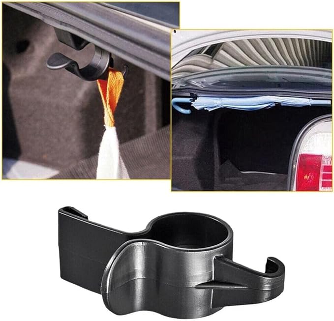 JJLFresheners 2 Pcs Car Umbrella Holder,Trunk Hooks Hanger Holder Clip,Universal Headrest Organizer Clip Portable Umbrella Trunk Back Purse Stand Bags, Multifunctional Car Back Seat Hanging Hooks