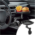 Car Cup Holder Tray Table, Cup Table Holder for Car Drink Holders Tray, 360º Adjustable with Rotating Arm Phone Slot, Non-Slip Stretchable Car Tray for Eating, Cup Table Holder for Car
