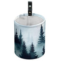 Mountain Forest Car Trash Can Waterproof Garbage Can Car-Seat Back Hanging Trash Bag Portable Camping Waste Bin Storage Bag Collapsible Rubbish Container for Cars (5.9" W,7.2" H)