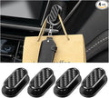 4PCS Car Mini Hooks, Multifunctional Self-Adhesive Vehicle Dashboard Backseat Hangers, Automotive Interior Wall Hanging Hook Stickers, Universal for SUV, Sedan, Truck (Carbon Fiber Black)