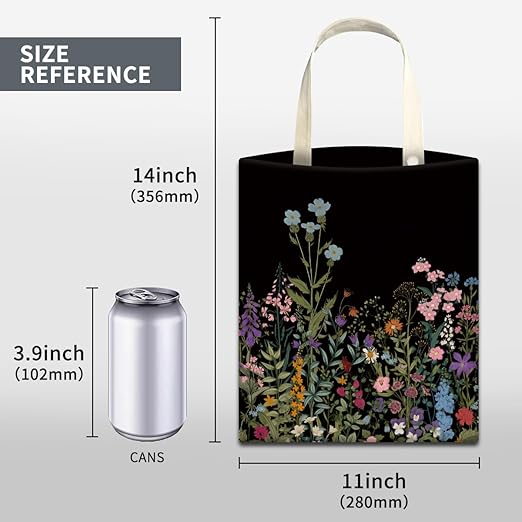 ABUIFDK Car Trash Can, Cute Car Trash Bag, Hanging Car Organizer and Storage Bag, Trash Bin for Car Accessories, Vehicle, Travelling, Camping Black Dark Flower
