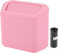Car Trash Can Car Door 6.3" Length 2.8" Width 5.5" Height Auto Trash Bin Plastic Pink Hanging