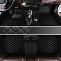 Custom Personalized Floor Mats for Cars - Luxury Full Coverage All Weather Mats, Anti-Slip Leather Mat Set, Fit for 99% of Cars, SUVs & Trucks (Black, A-Diamond)