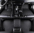 Customize Car Floor Mats for 99% Sedan SUV Sports Car All Weather Leather Full Coverage Waterproof Non-Slip Vehicle Lining Pads (All Black)